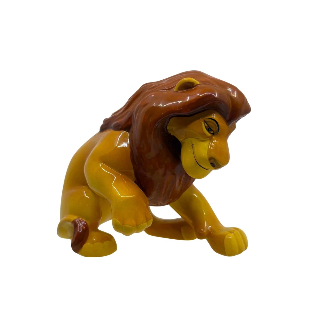 Disney The Lion King Simba Crouching Ceramic Figurine High Gloss 3.5in Vintage